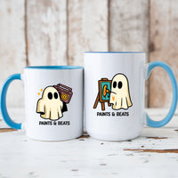 Artist Ghost & Boombox Ghost Matching Mugs For Couples