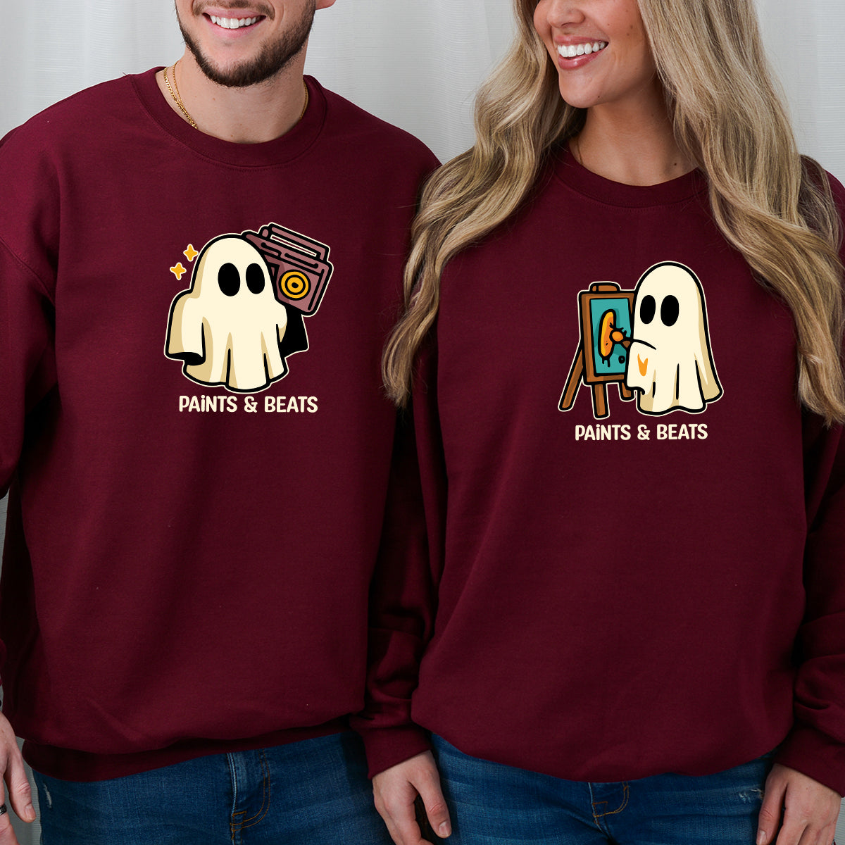 Artist Ghost & Boombox Ghost Matching Hoodies For Couples