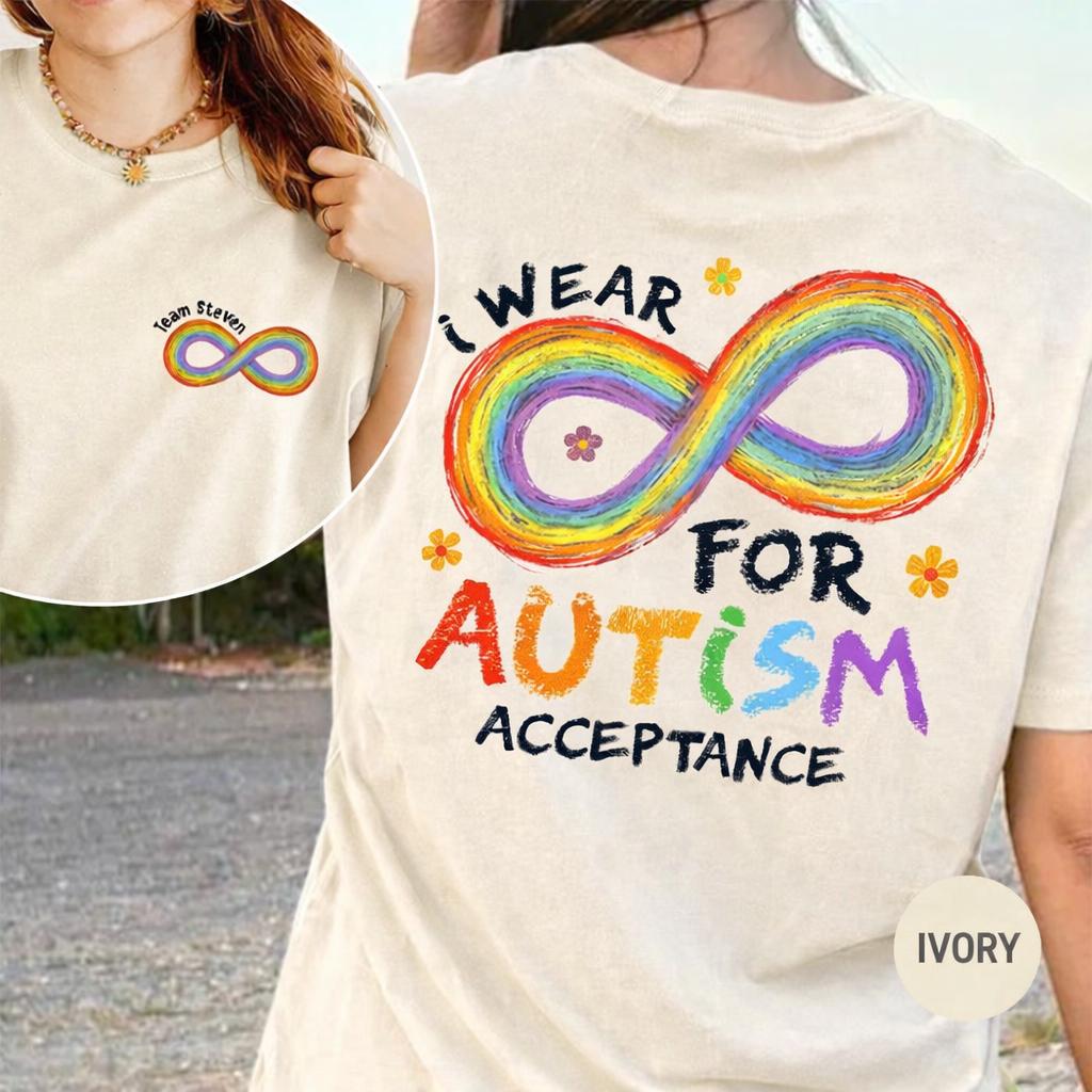 Autism Acceptance Rainbow Infinity T-Shirt – SPED Teacher Support Tee
