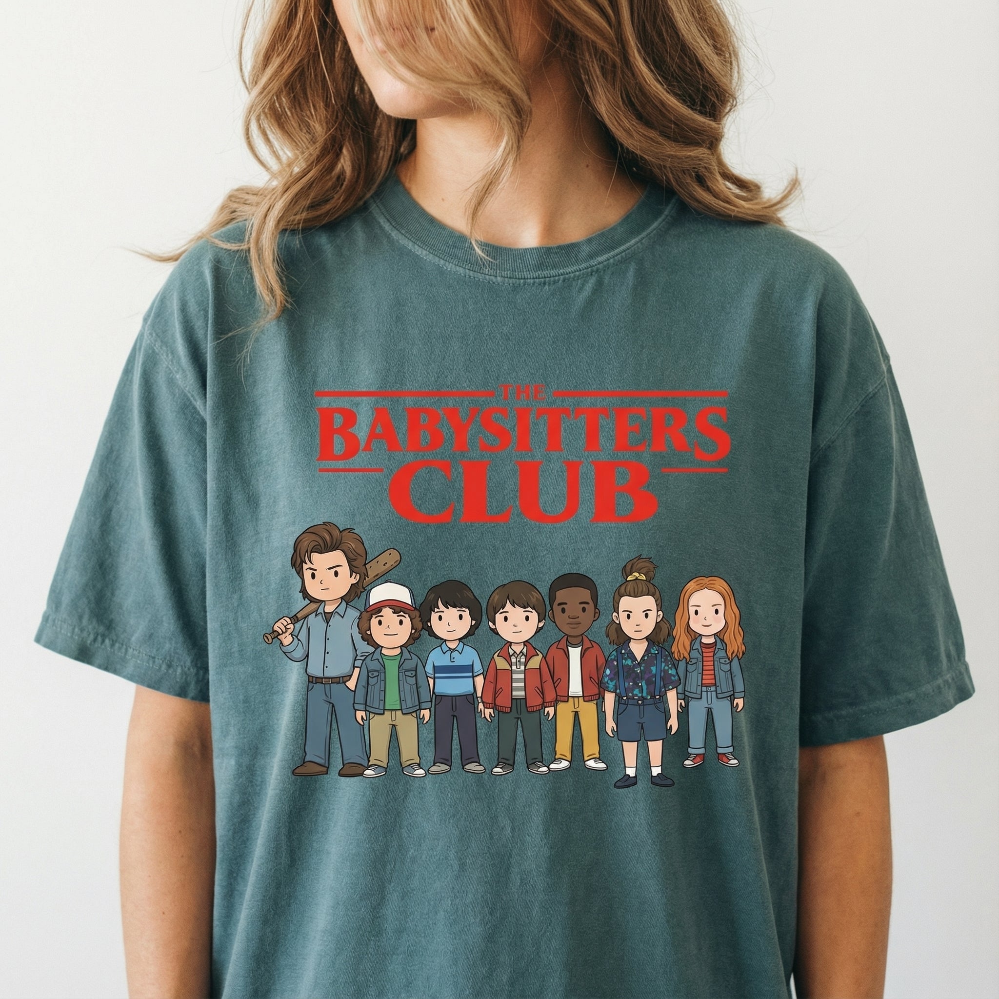 Babysitter Club Graphic T-Shirt – Retro 80s Sci-Fi Inspired Tee – Funny Fandom Shirt