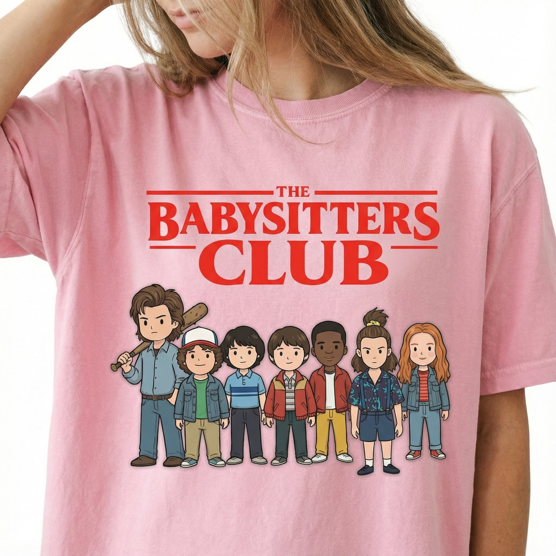 Babysitter Club Graphic T-Shirt – Retro 80s Sci-Fi Inspired Tee – Funny Fandom Shirt