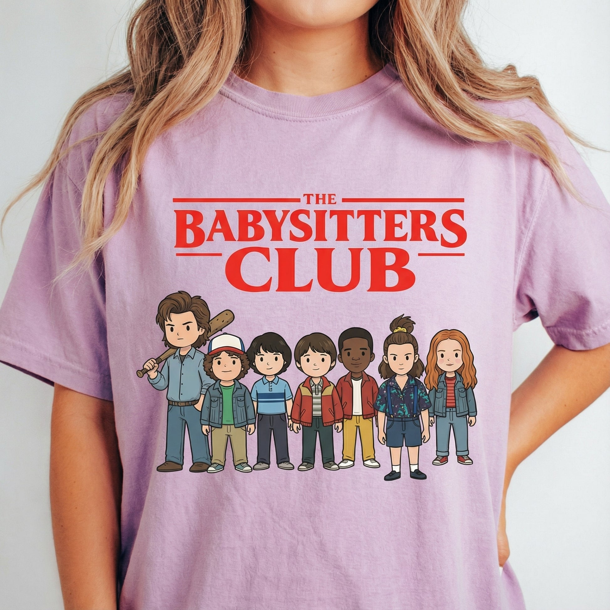 Babysitter Club Graphic T-Shirt – Retro 80s Sci-Fi Inspired Tee – Funny Fandom Shirt
