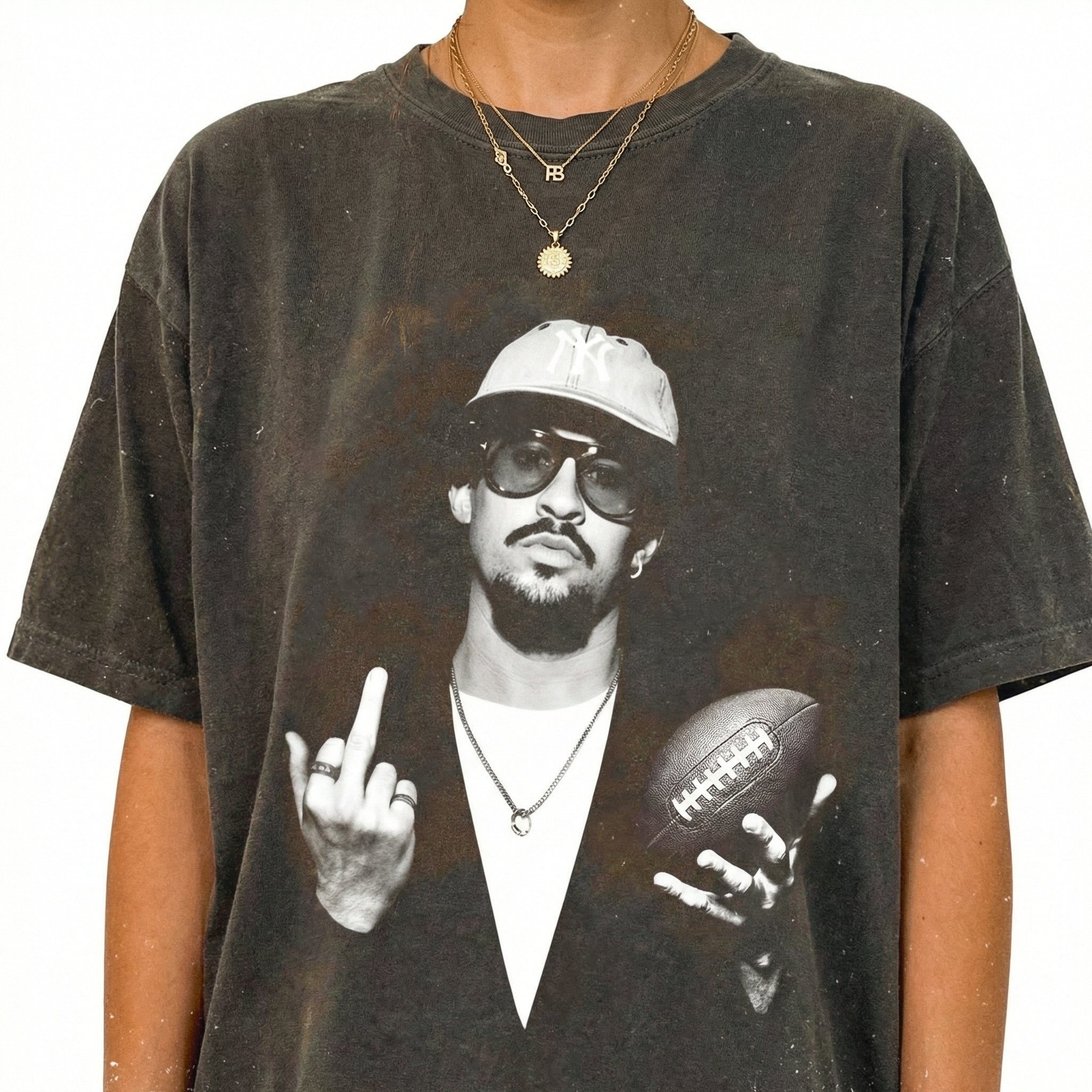 Bad Benito Bowl 2026 Football T-Shirt - Latin Music Halftime Parody Graphic Tee