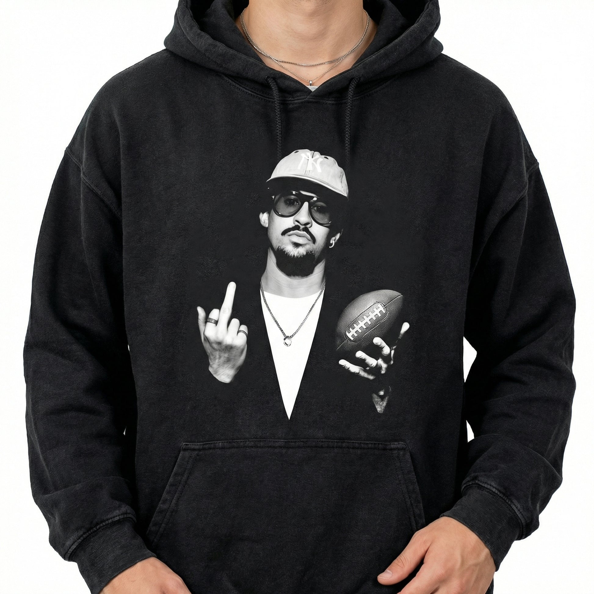 Bad Benito Bowl 2026 Football T-Shirt - Latin Music Halftime Parody Graphic Tee