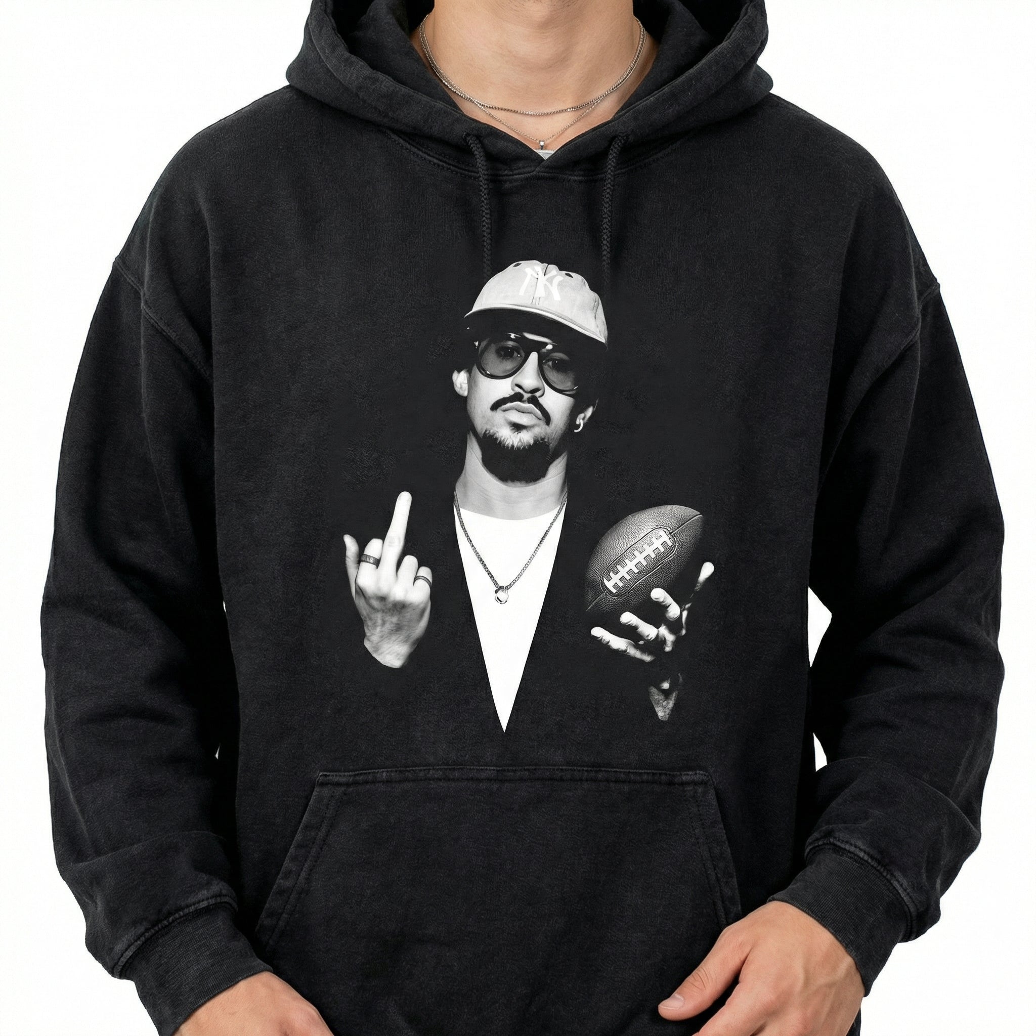 Bad Benito Bowl 2026 Football T-Shirt - Latin Music Halftime Parody Graphic Tee