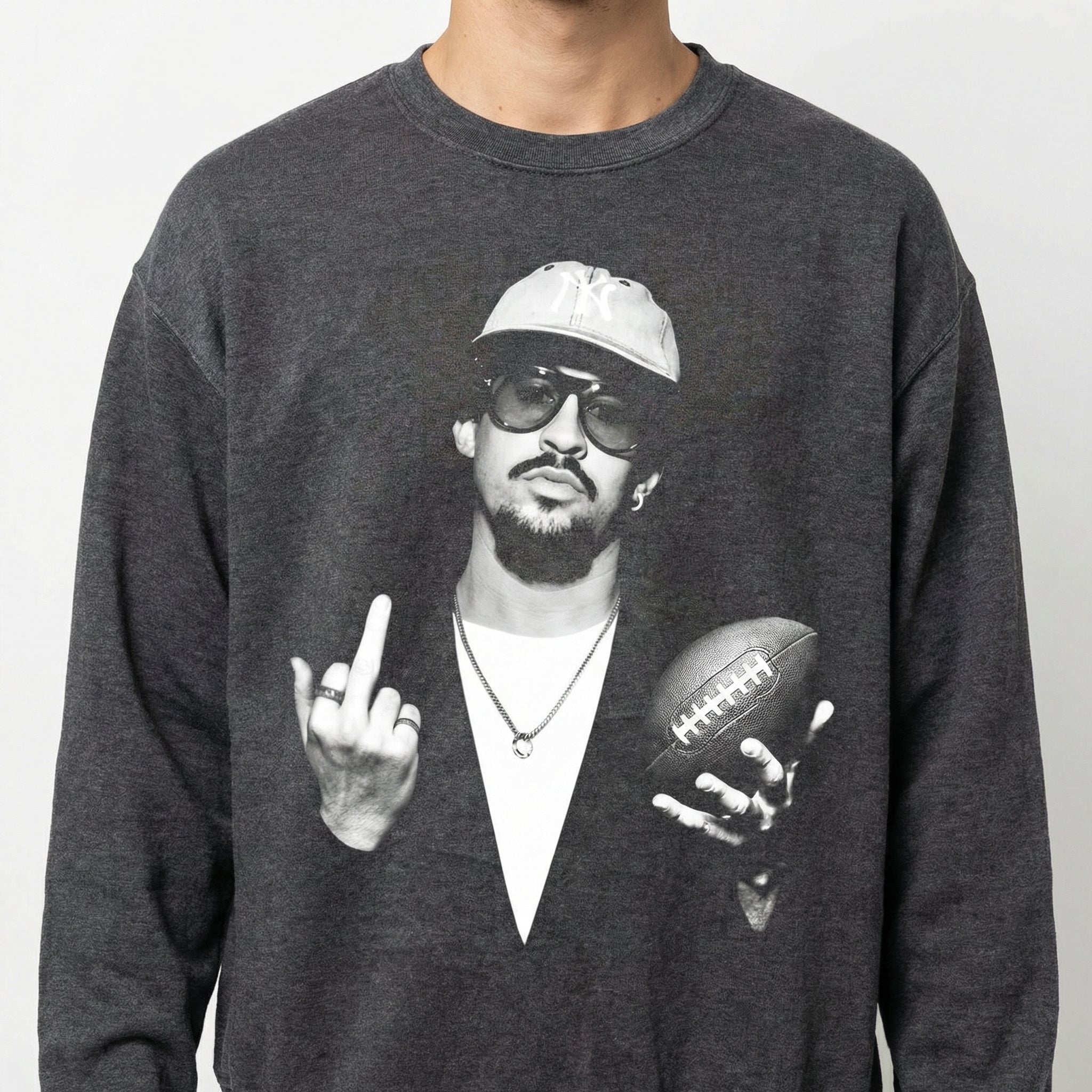 Bad Benito Bowl 2026 Football T-Shirt - Latin Music Halftime Parody Graphic Tee