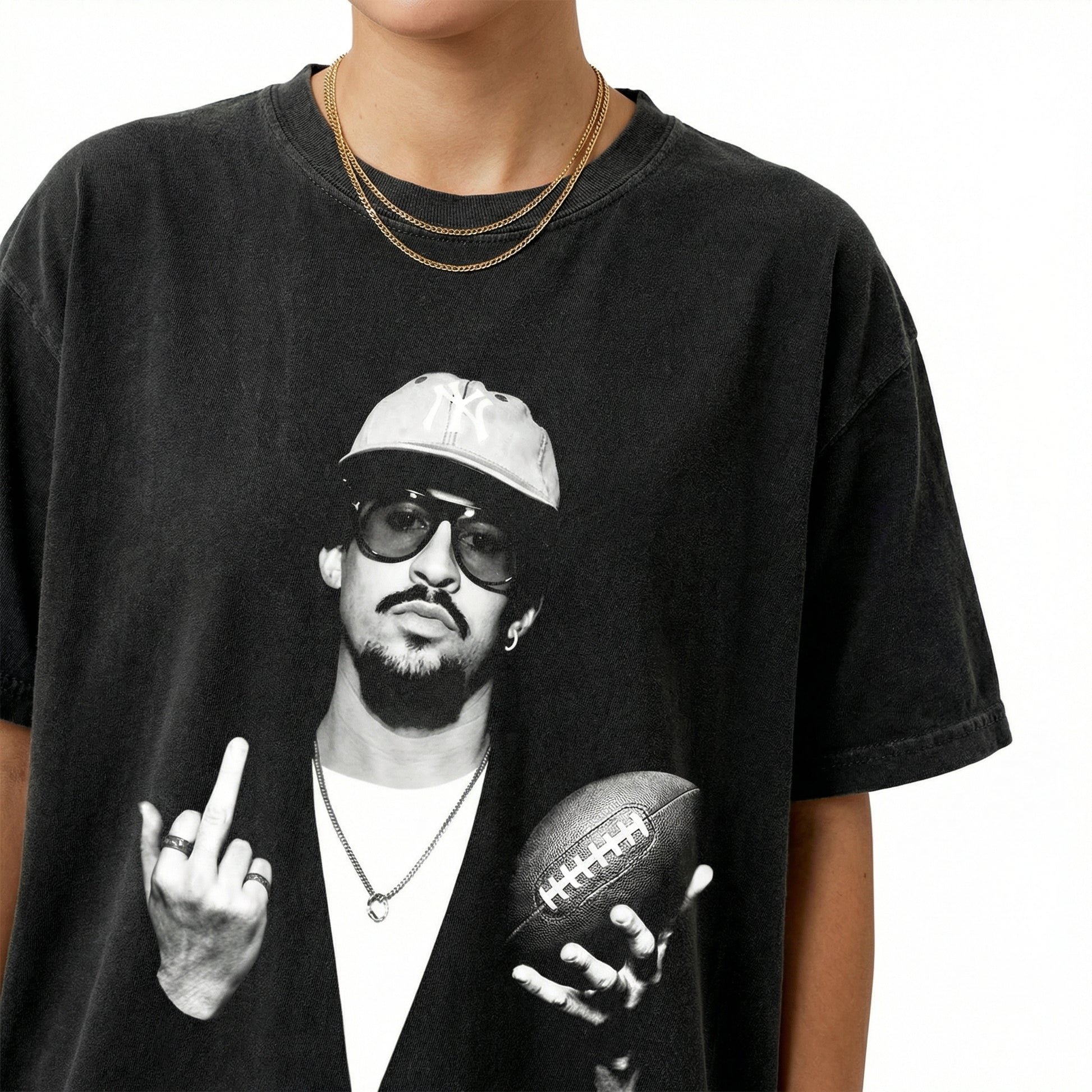 Bad Benito Bowl 2026 Football T-Shirt - Latin Music Halftime Parody Graphic Tee