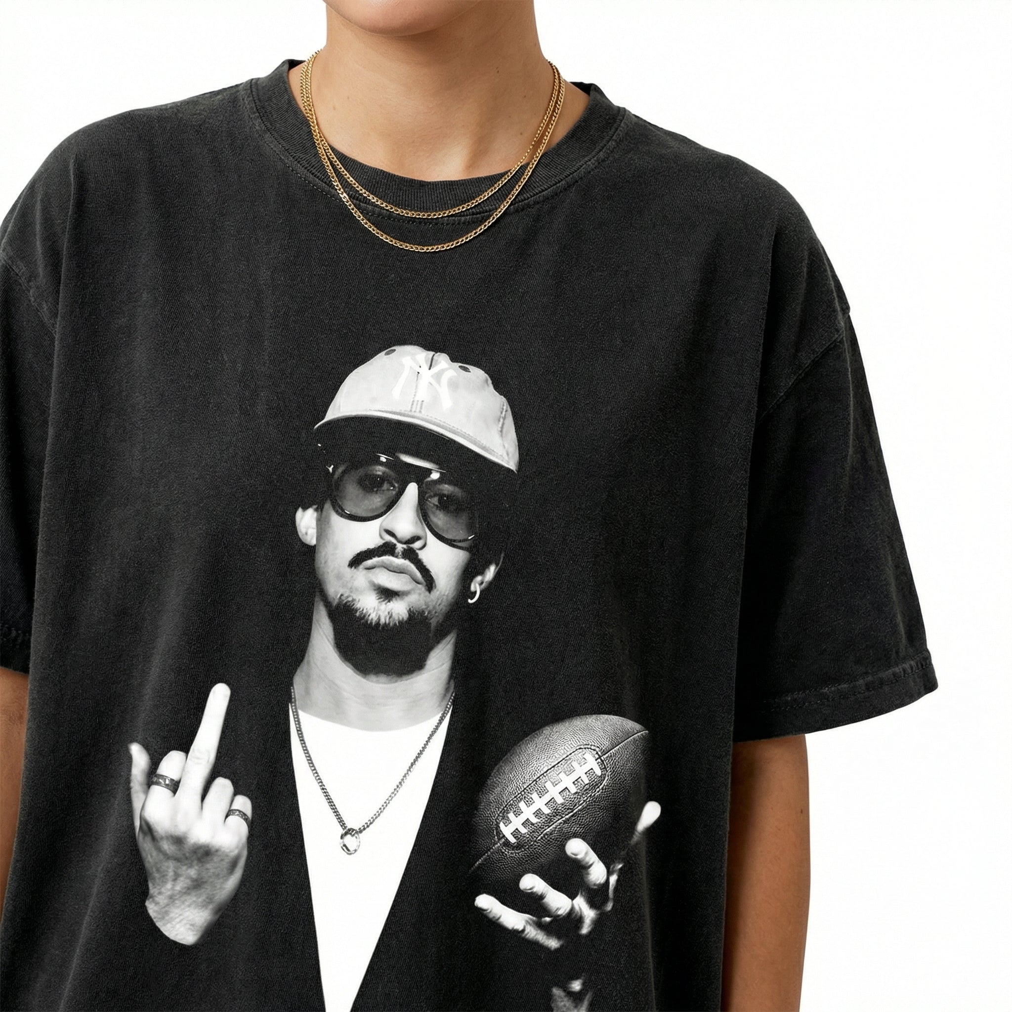 Bad Benito Bowl 2026 Football T-Shirt - Latin Music Halftime Parody Graphic Tee