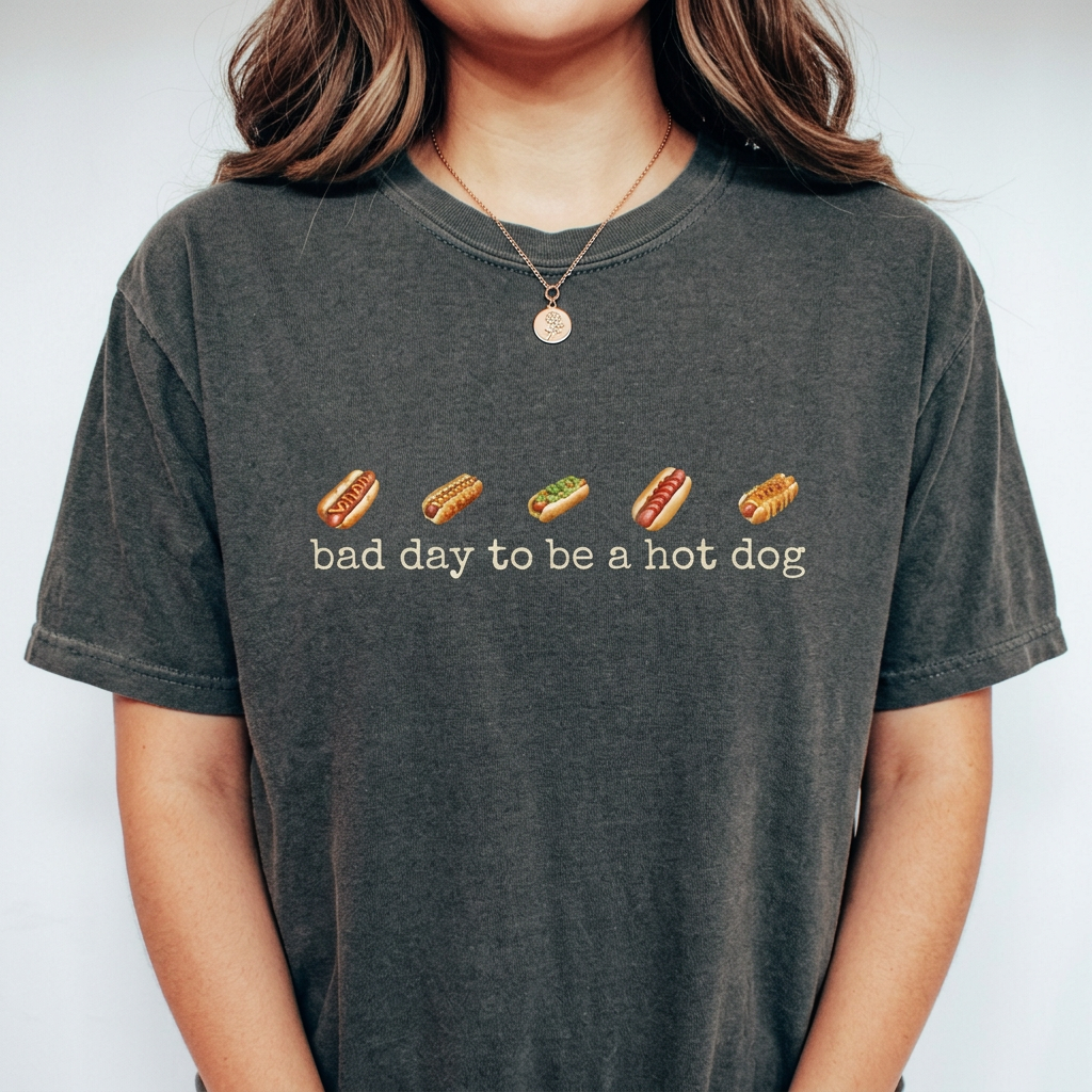 Bad Day to Be a Hot Dog Shirt – Funny Retro Hotdog Graphic Tee