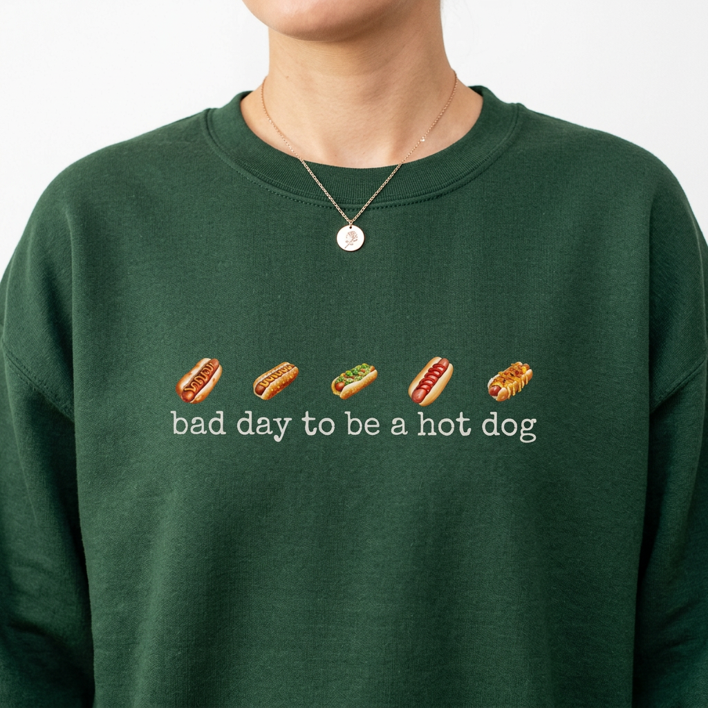 Bad Day to Be a Hot Dog Shirt – Funny Retro Hotdog Graphic Tee