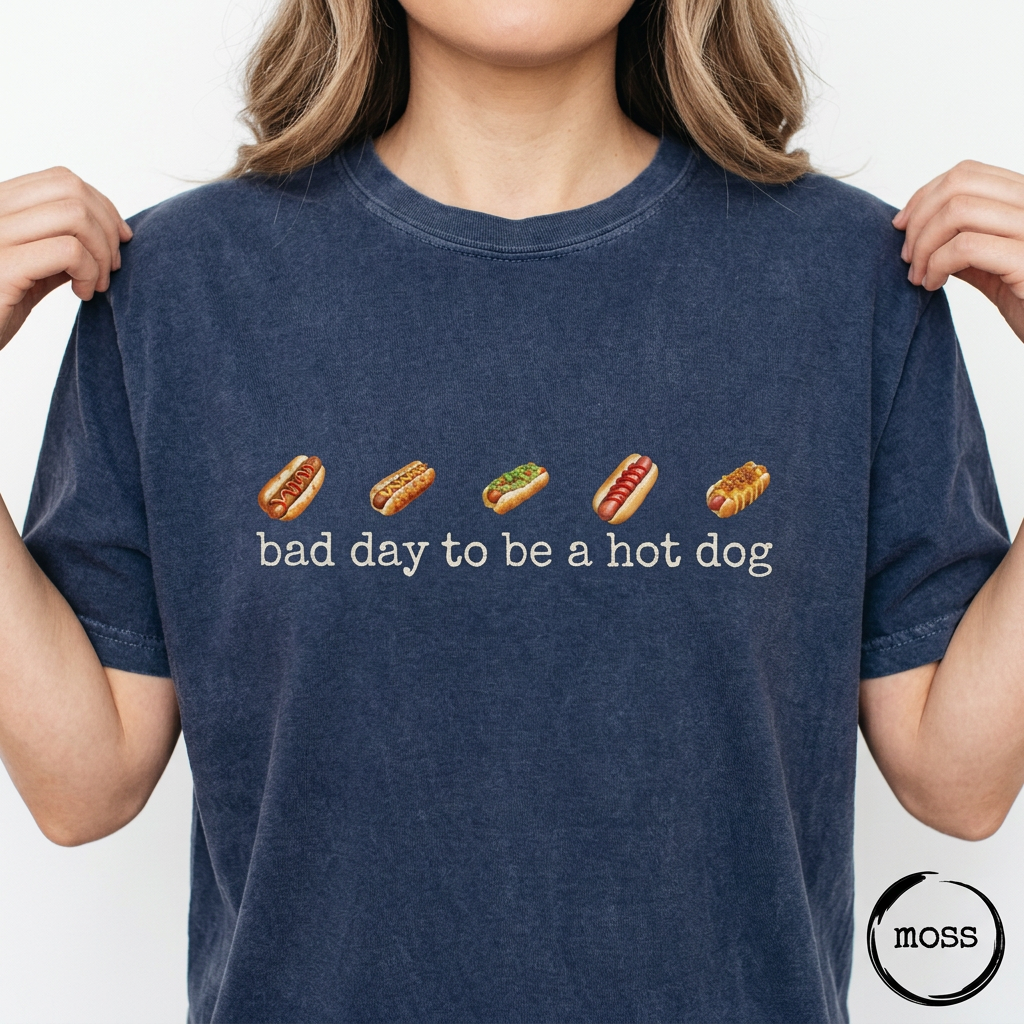Bad Day to Be a Hot Dog Shirt – Funny Retro Hotdog Graphic Tee