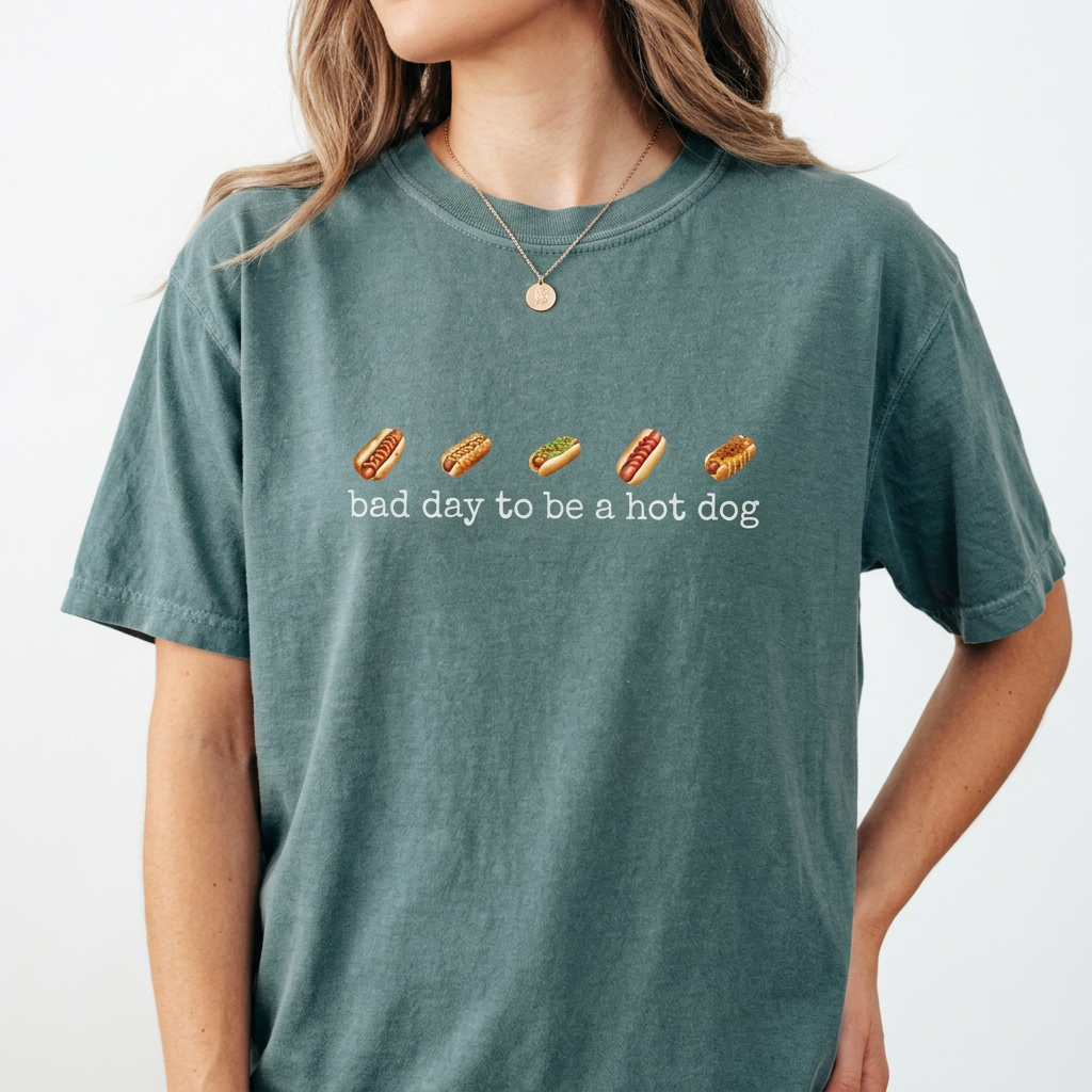 Bad Day to Be a Hot Dog Shirt – Funny Retro Hotdog Graphic Tee