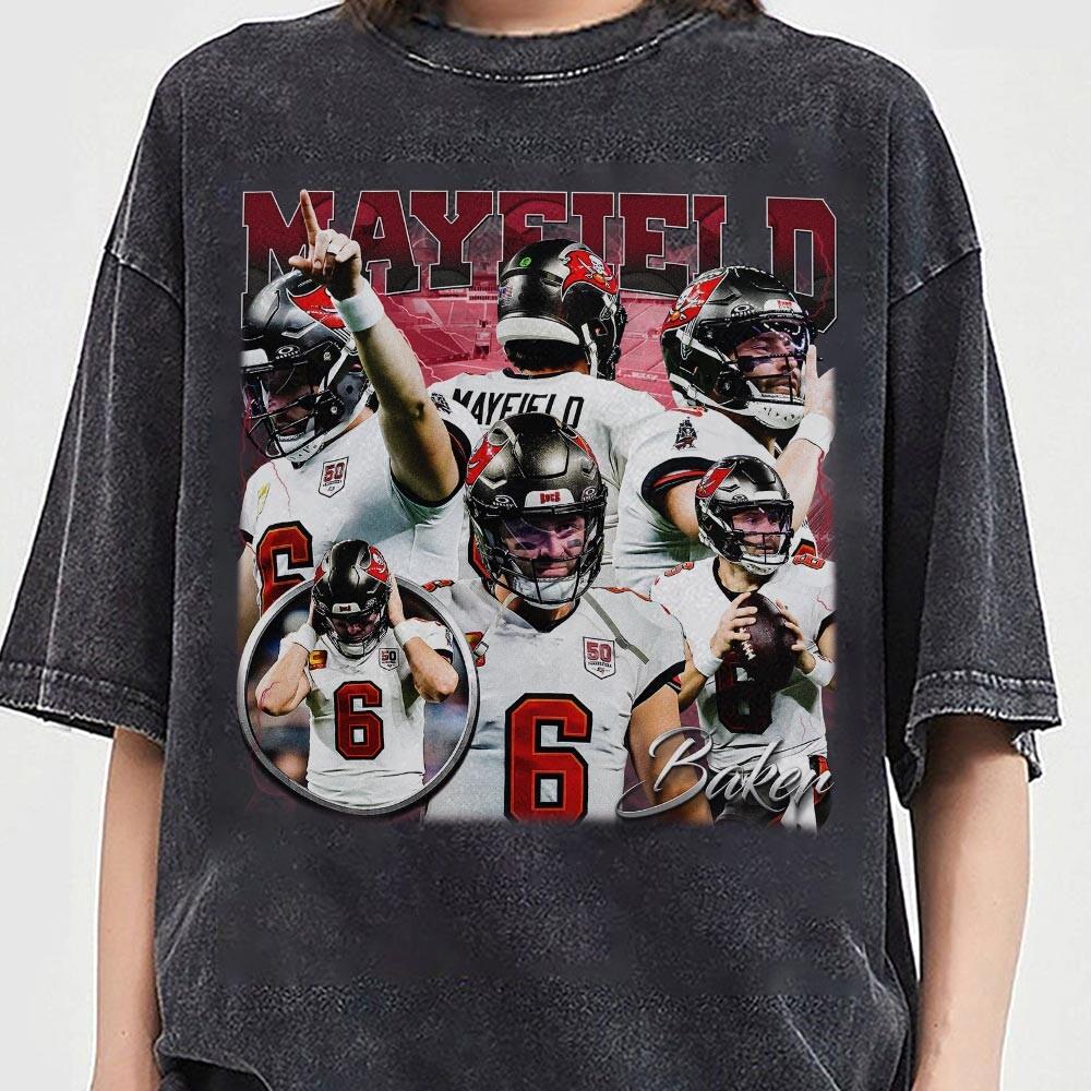 Baker Mayfield Vintage Bootleg T-Shirt – Tampa Football 90s Style Graphic Tee