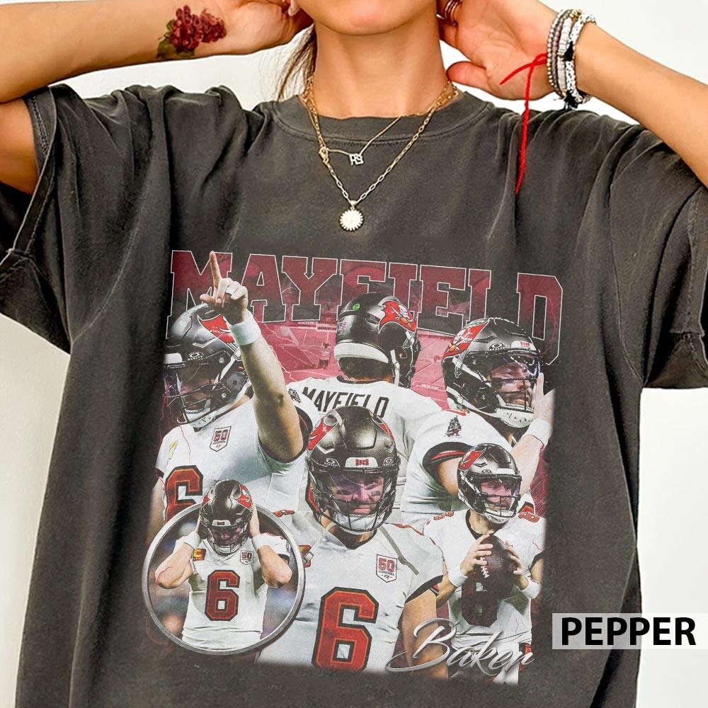 Baker Mayfield Vintage Bootleg T-Shirt – Tampa Football 90s Style Graphic Tee