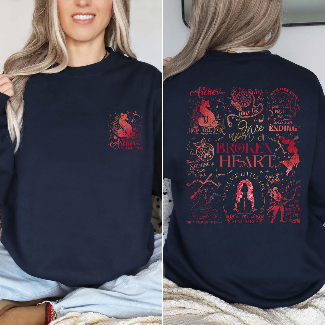 Ballad of the Archer and the Fox Sweatshirt – Bookish Fantasy Hoodie, Once Upon a Broken Heart Inspired Shirt