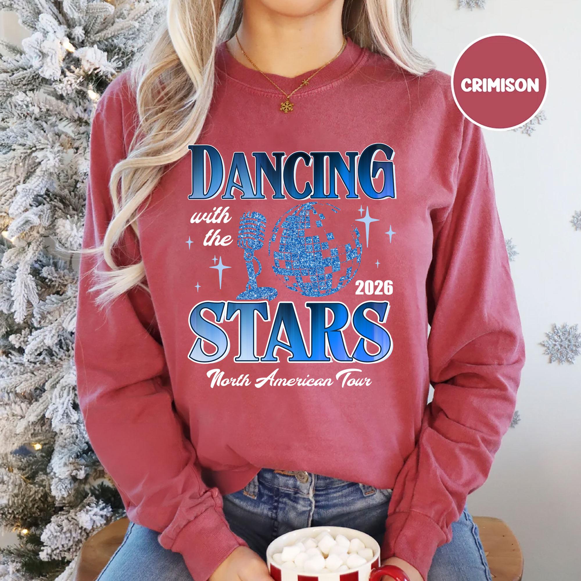 Ballroom Dancing Tour 2026 Sweatshirt – Retro Disco Ball Dance Show Tee, DWTS Live 2025 Shirt