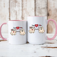 Banner Love Ghost Matching Mugs For Couples