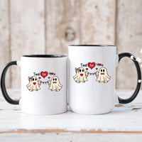 Banner Love Ghost Matching Mugs For Couples