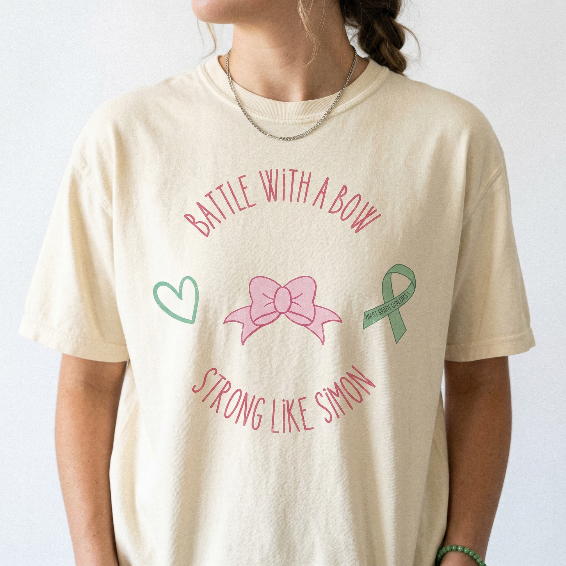 Battle With a Bow Awareness Shirt – Strong Warrior Support Graphic Tee