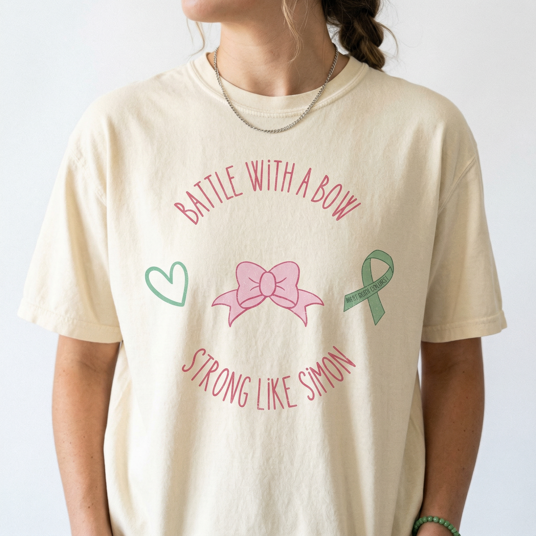 Battle With a Bow Awareness Shirt – Strong Warrior Support Graphic Tee