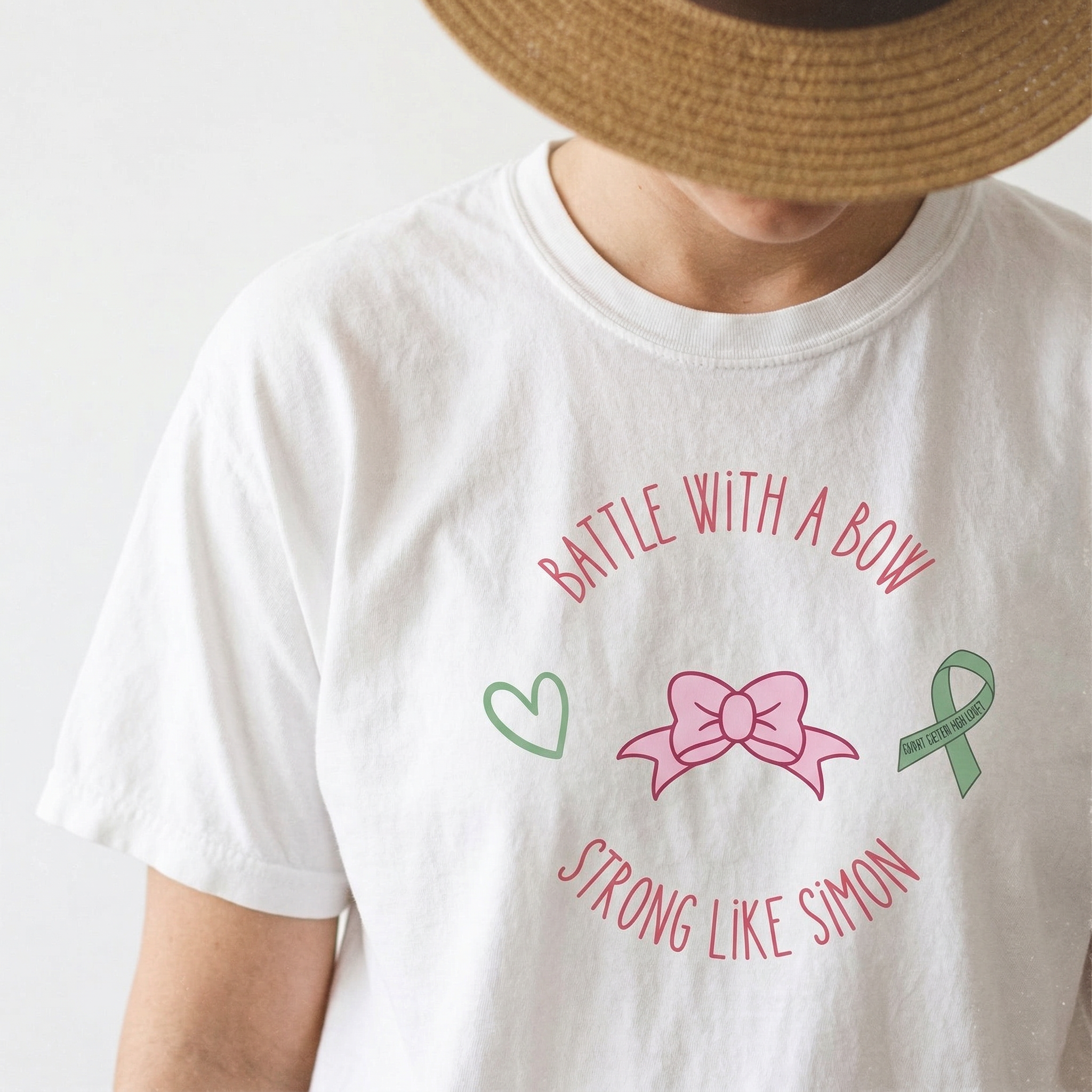 Battle With a Bow Awareness Shirt – Strong Warrior Support Graphic Tee
