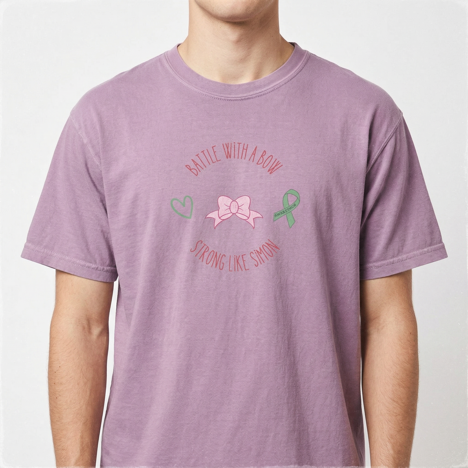 Battle With a Bow Awareness Shirt – Strong Warrior Support Graphic Tee