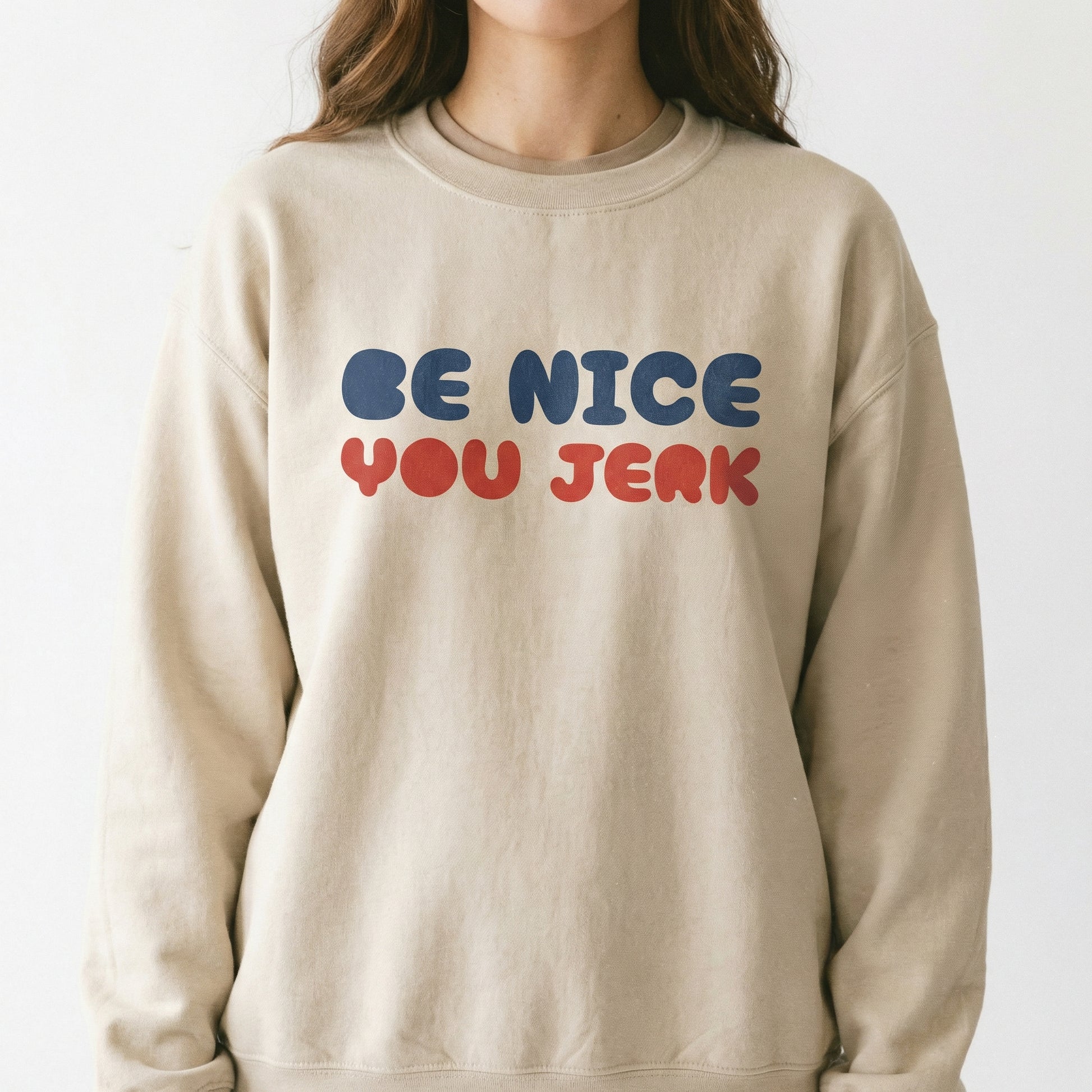 Be Nice You Jerk T-Shirt – Retro 70s Slang Bubble Graphic Tee – Funny Vintage Humor Shirt