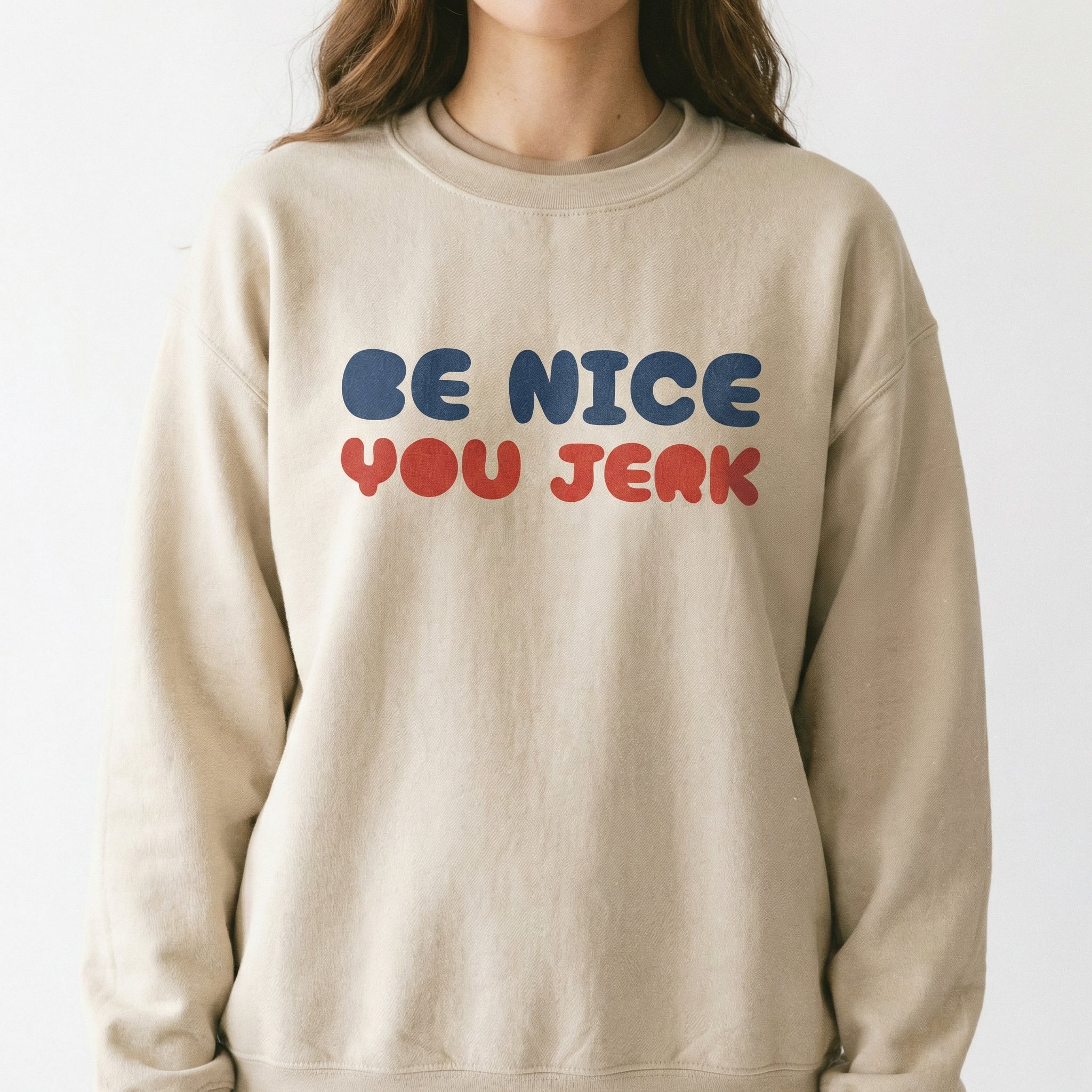 Be Nice You Jerk T-Shirt – Retro 70s Slang Bubble Graphic Tee – Funny Vintage Humor Shirt