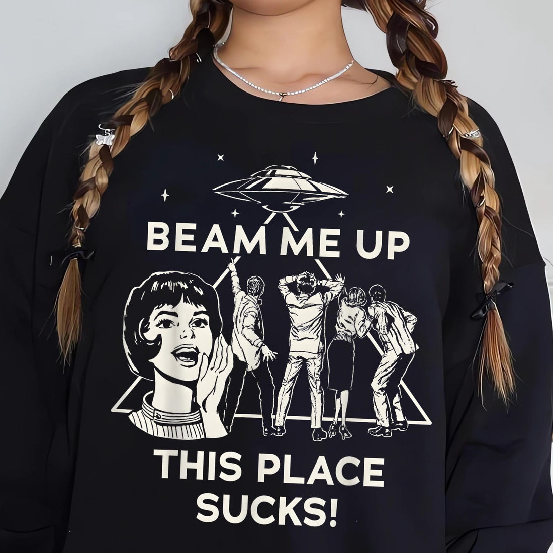 Beam Me Up This Place Sucks Shirt – Funny Sci-Fi Quote Alien Tee