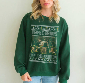 Red & Green Bear Holiday Sweater – Cozy Christmas Crewneck Inspired by The Bear TV Series