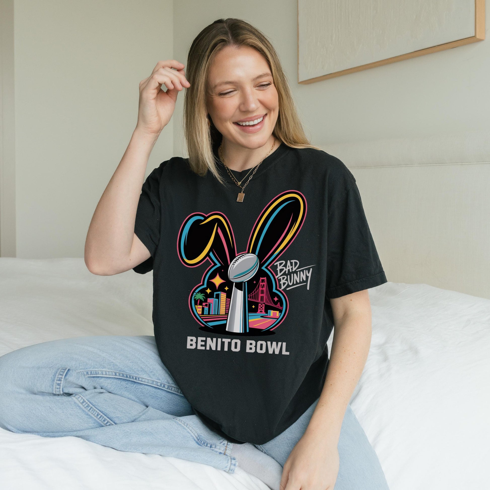 Benito Bowl Football Parody Graphic T-Shirt – Music Fan Crewneck – Game Day Gift