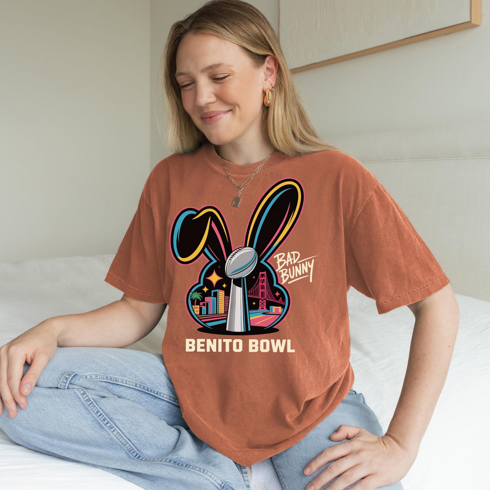 Benito Bowl Football Parody Graphic T-Shirt – Music Fan Crewneck – Game Day Gift