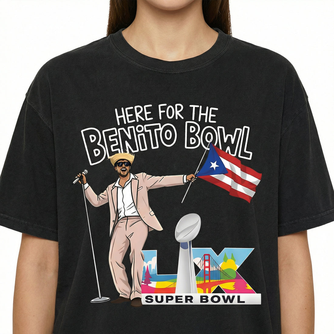 Benito Bowl Graphic T-Shirt – Puerto Rico Music Fan Tee