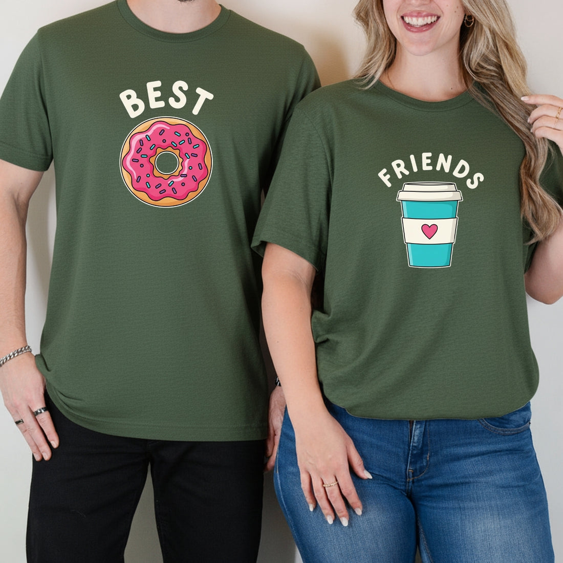 Best Friends Donuts Milktea Matching T-Shirts For Besties