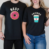 Best Friends Donuts Milktea Matching T-Shirts For Besties