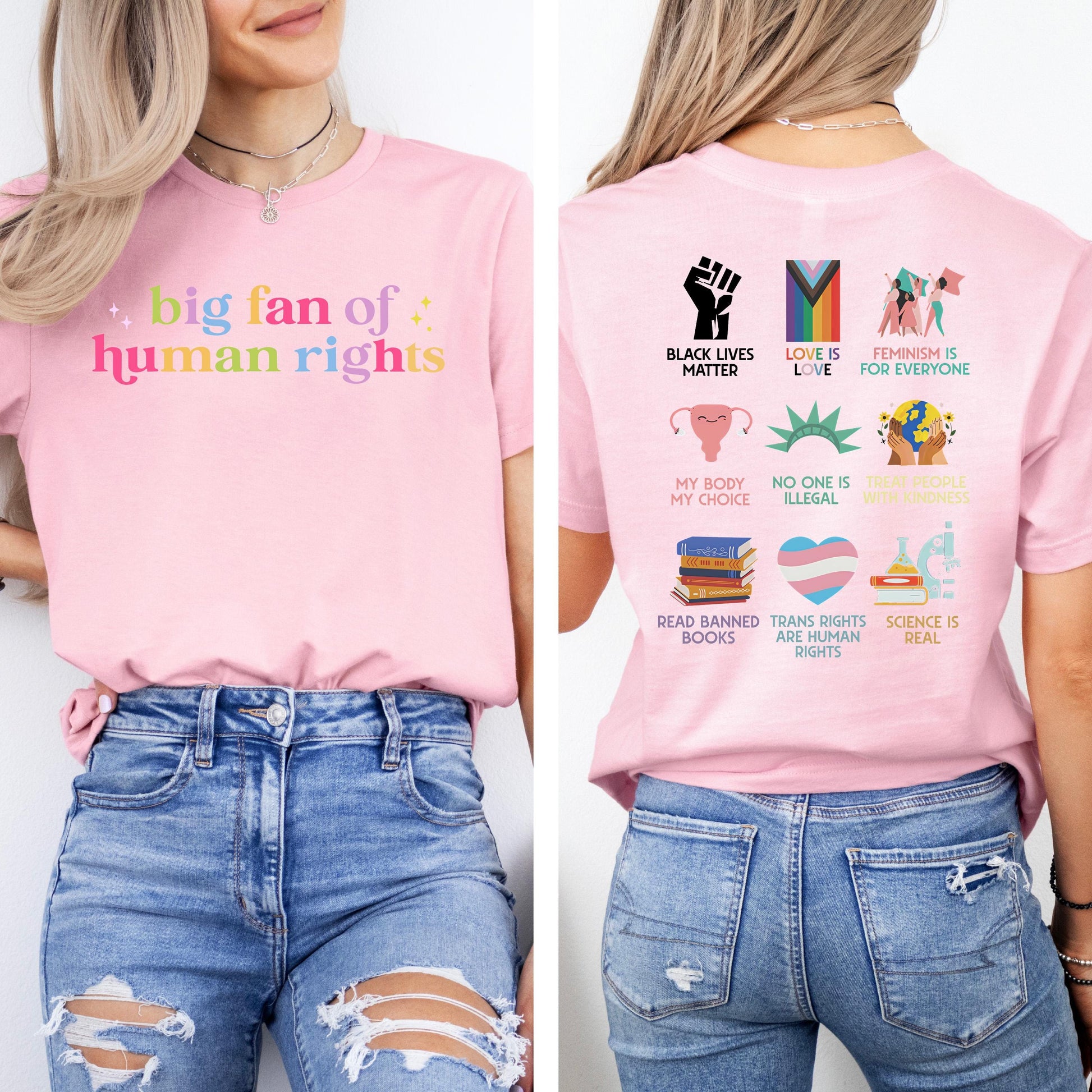Big Fan of Human Rights Graphic Shirt – Equality & Compassion Statement Tee