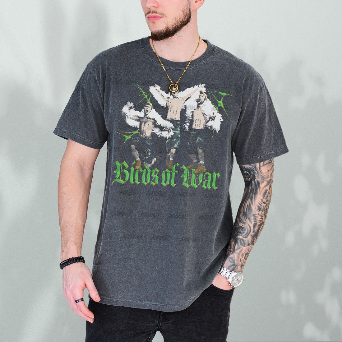 Birds of War Wrestling Graphic Tee – Paddy’s Pub Always Sunny in Philadelphia T-Shirt