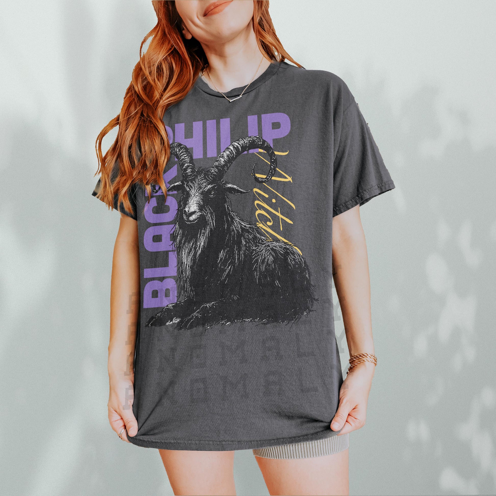 Black Philip Goat T-Shirt – Gothic Horror Graphic Tee Inspired by The Witch