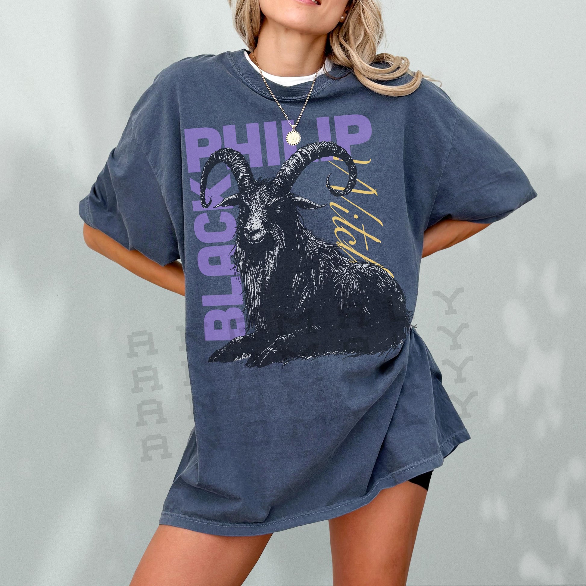 Black Philip Goat T-Shirt – Gothic Horror Graphic Tee Inspired by The Witch