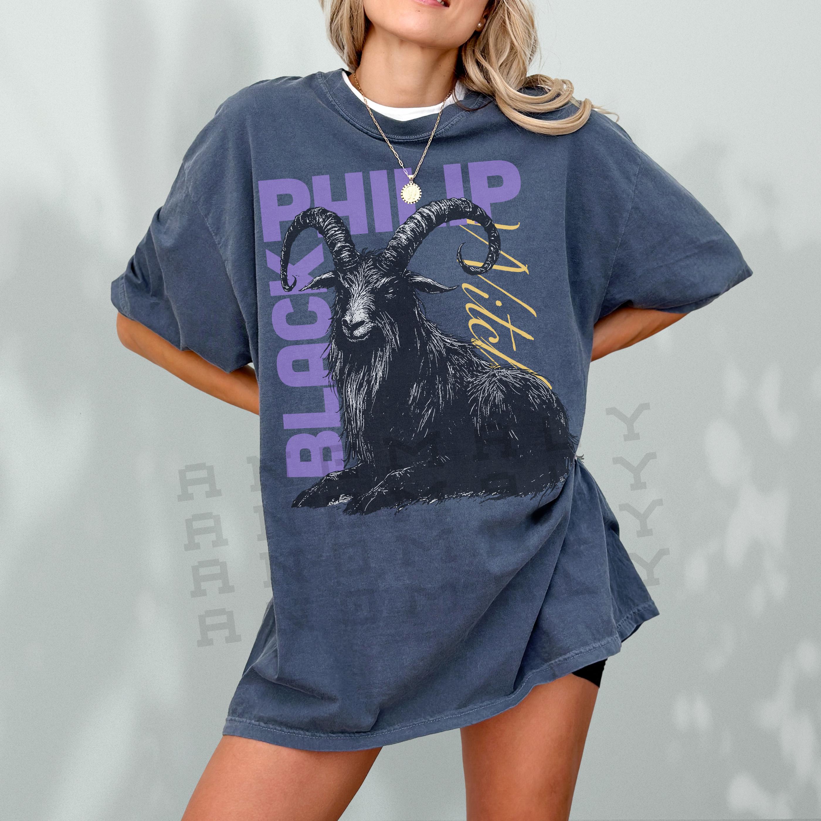 Black Philip Goat T-Shirt – Gothic Horror Graphic Tee Inspired by The Witch