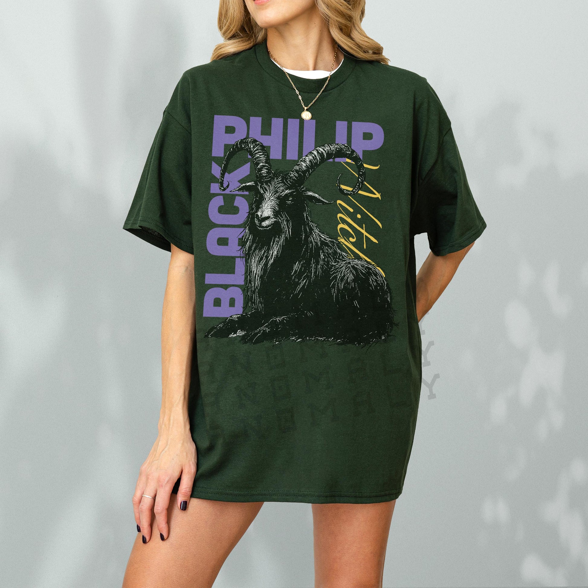 Black Philip Goat T-Shirt – Gothic Horror Graphic Tee Inspired by The Witch