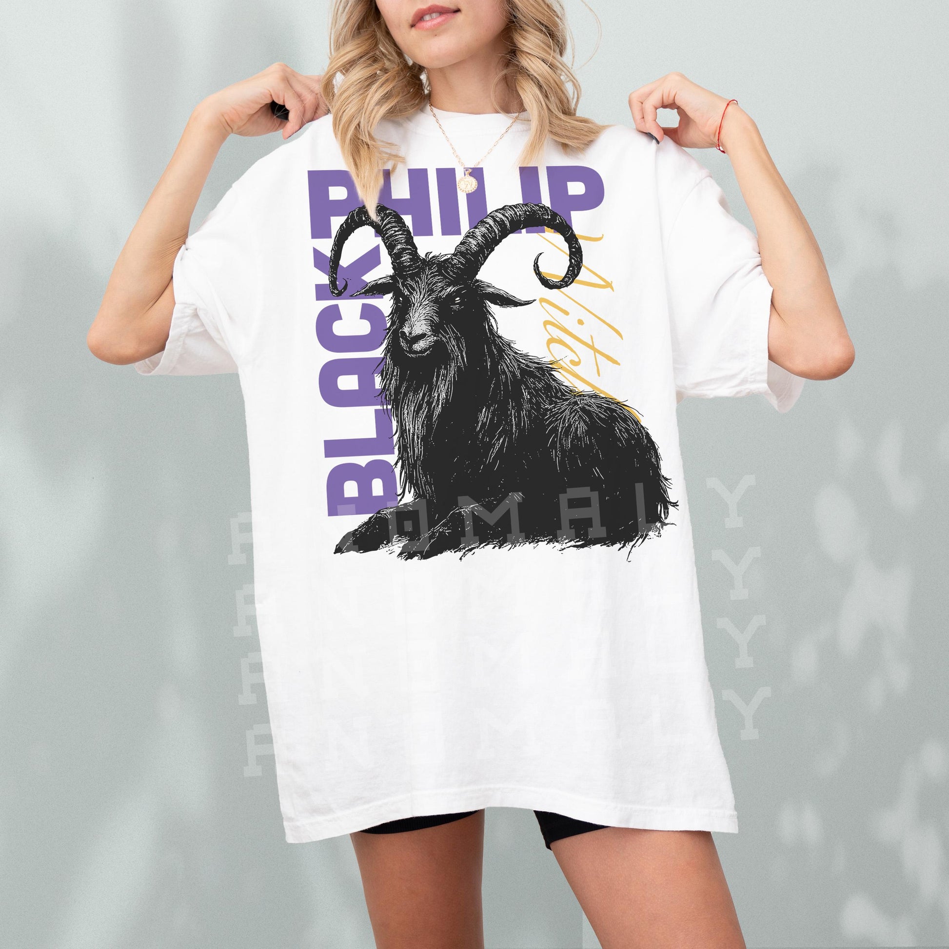 Black Philip Goat T-Shirt – Gothic Horror Graphic Tee Inspired by The Witch