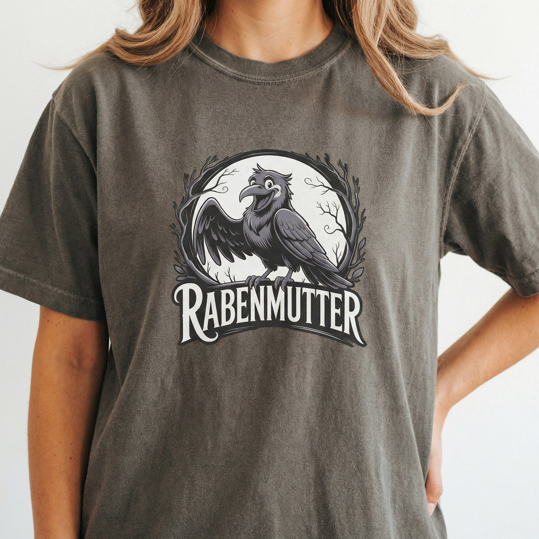 Black Raven Mother Statement Women’s T-Shirt – Dark Aesthetic Motto Tee