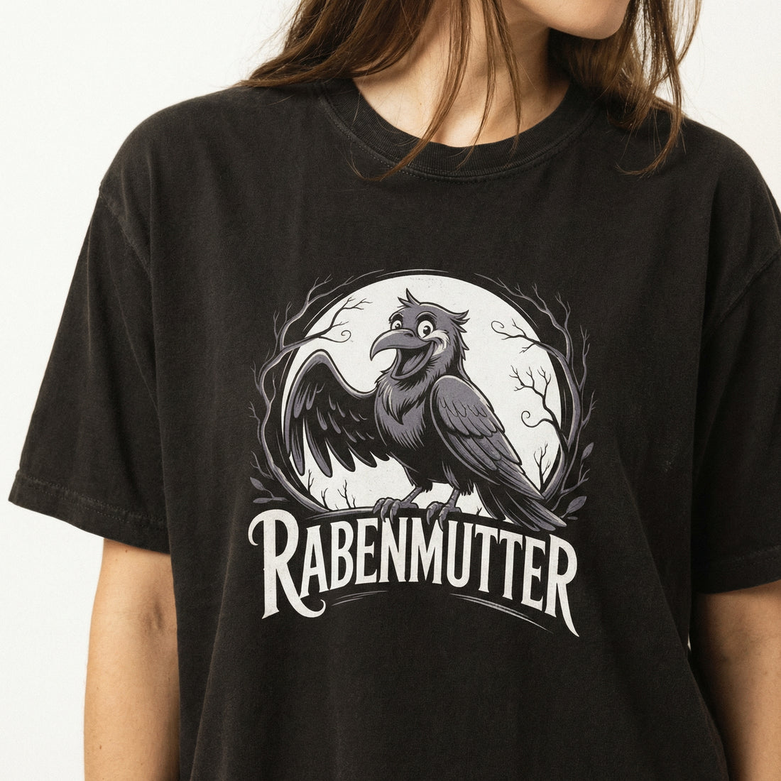 Black Raven Mother Statement Women’s T-Shirt – Dark Aesthetic Motto Tee