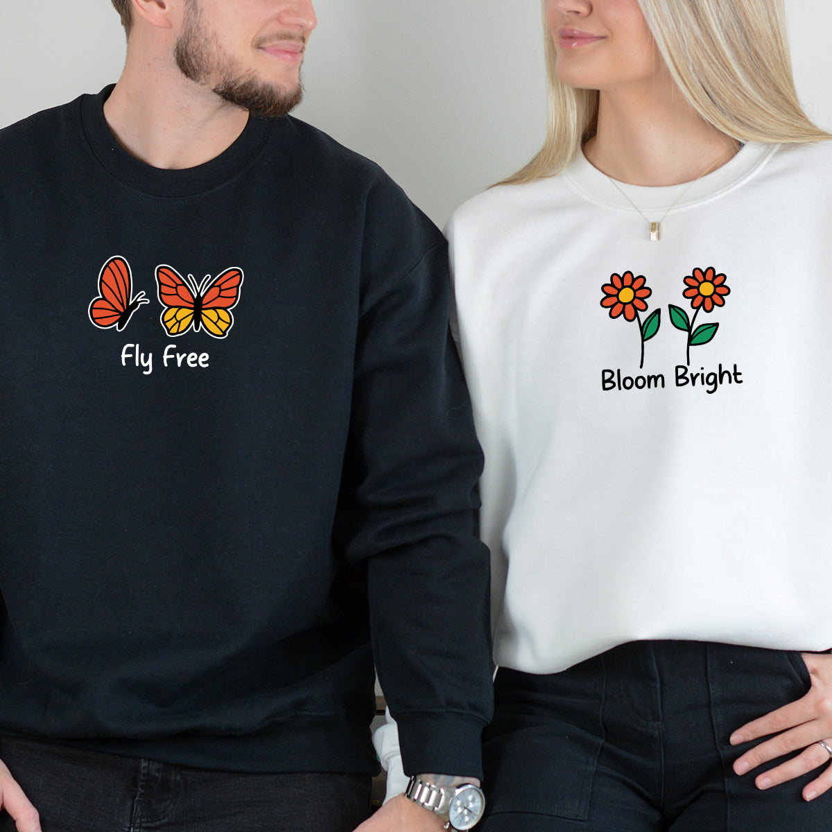Bloom & Fly Matching Hoodies For Besties Couples