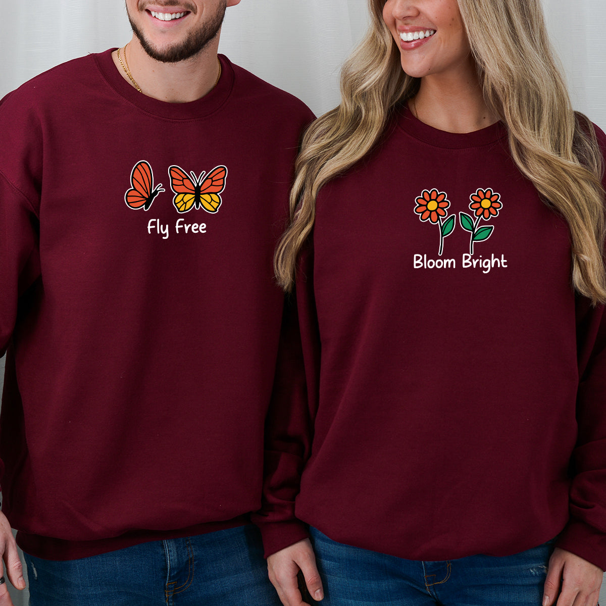 Bloom & Fly Matching Hoodies For Besties Couples