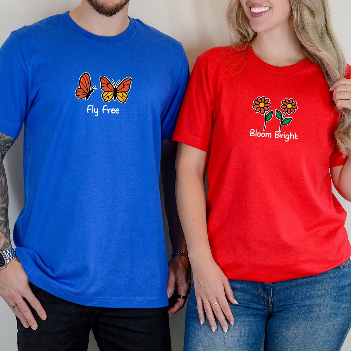 Bloom & Fly Matching T-Shirts For Besties Couples