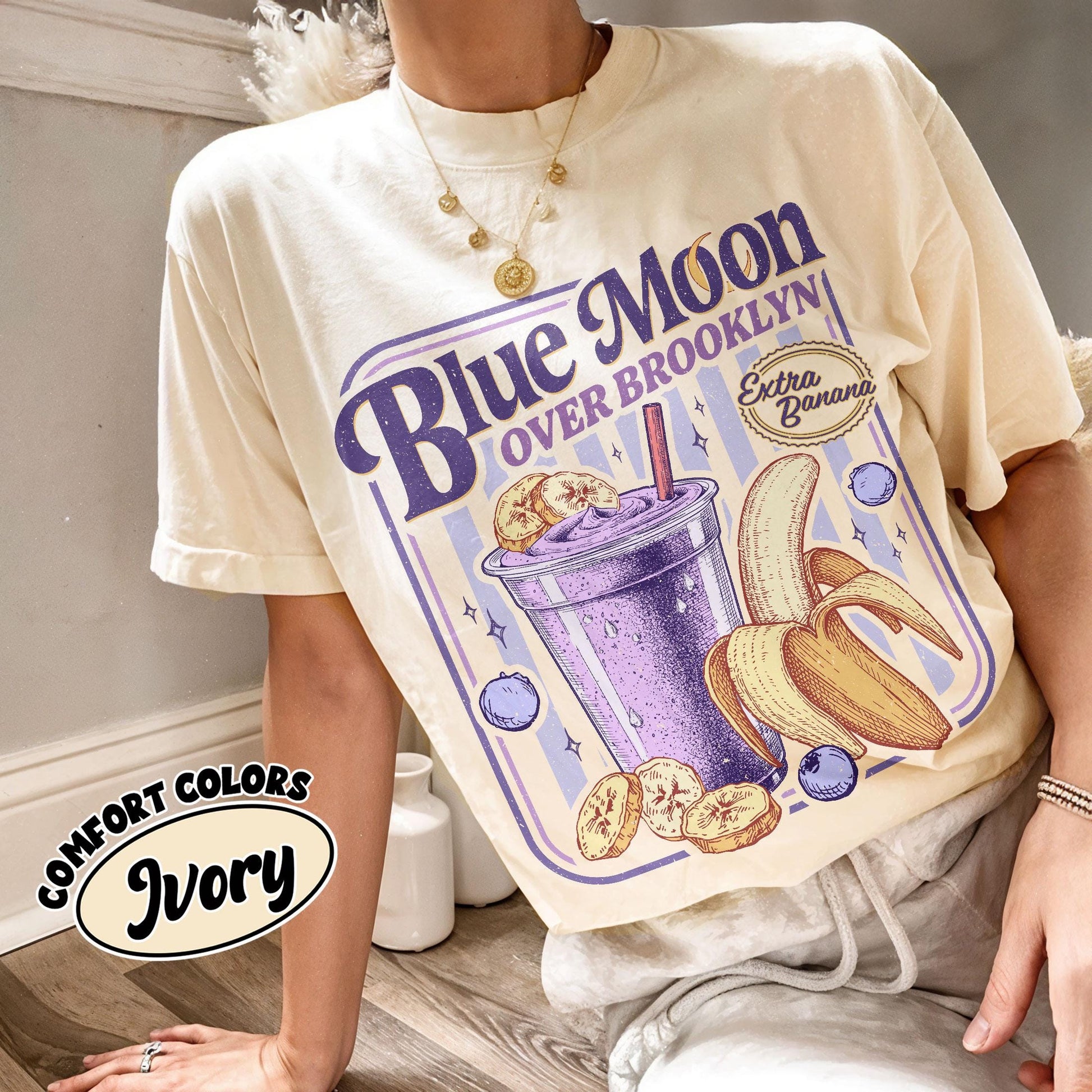 Blue Moon Over Brooklyn Graphic T-Shirt – Sports Romance Inspired Tee