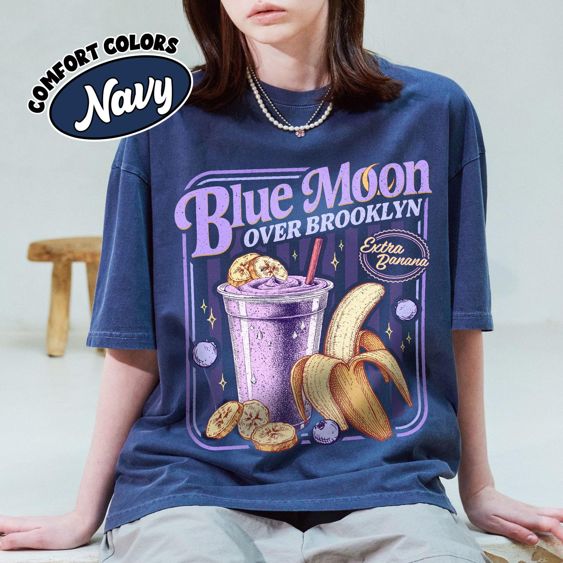 Blue Moon Over Brooklyn Graphic T-Shirt – Sports Romance Inspired Tee