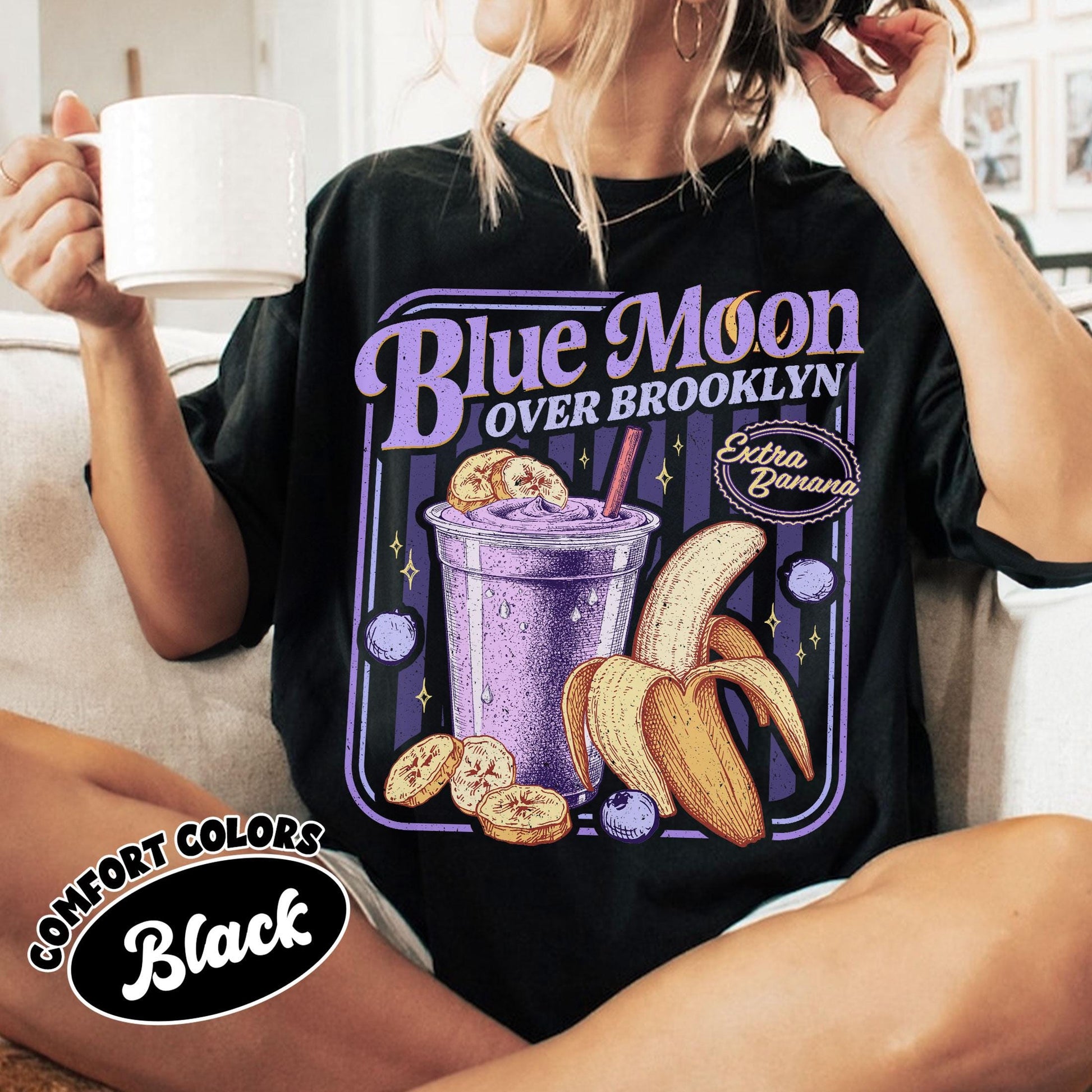 Blue Moon Over Brooklyn Graphic T-Shirt – Sports Romance Inspired Tee